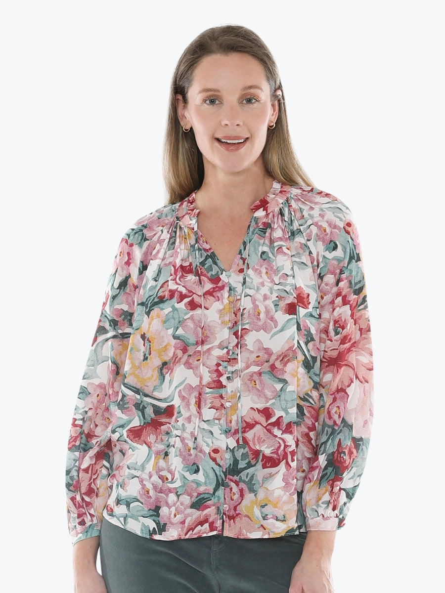 Jump Rose Tapestry Top in Multi