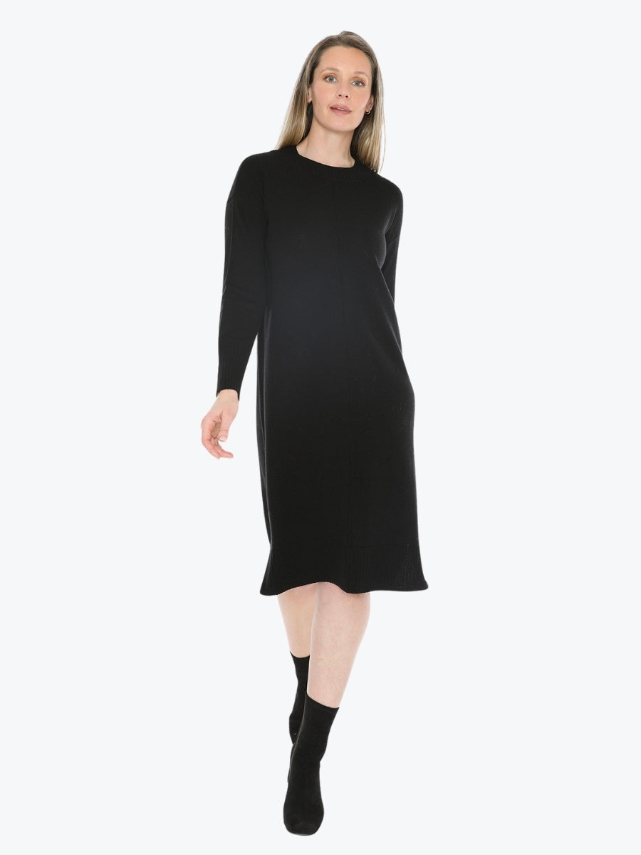 Jump Seam Detail Dress in Black