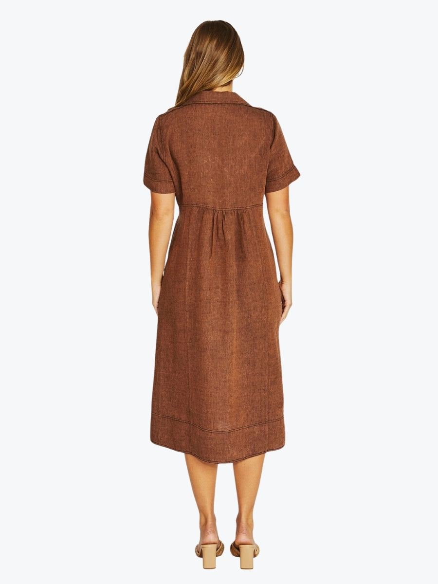 Jump Seam Detail Shirt Dress | Cinnamon
