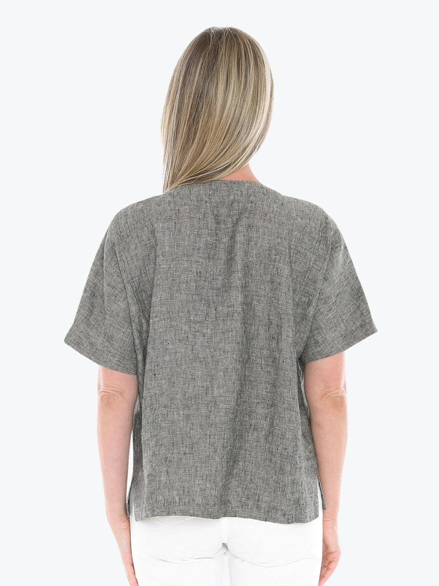 Jump Two Pocket Linen Top