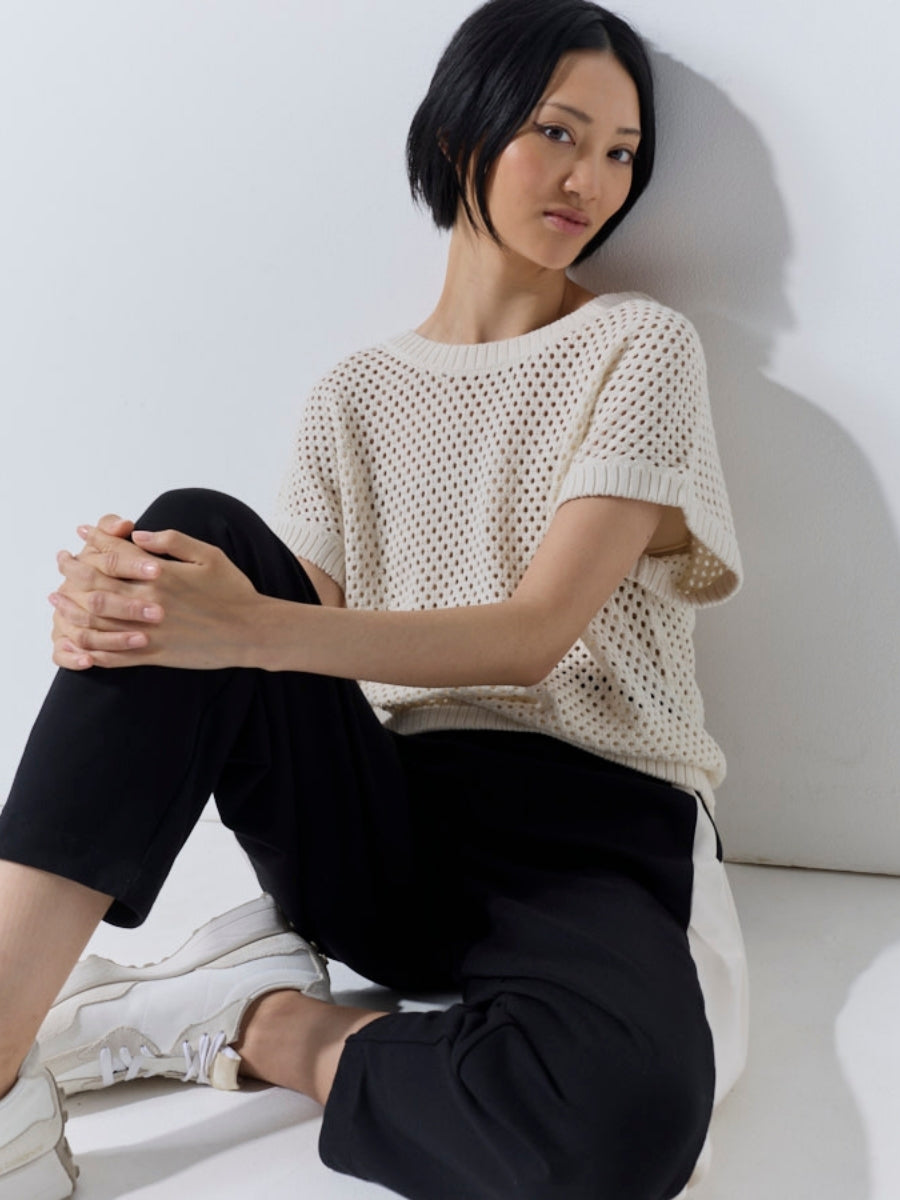 Marco Polo Two Way Zip Thru Knit | Oyster 1