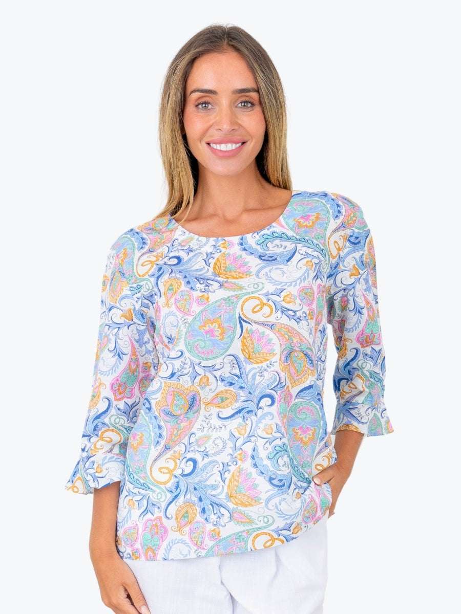 Maglia Fiesta Frill Top | Fiesta Paisley