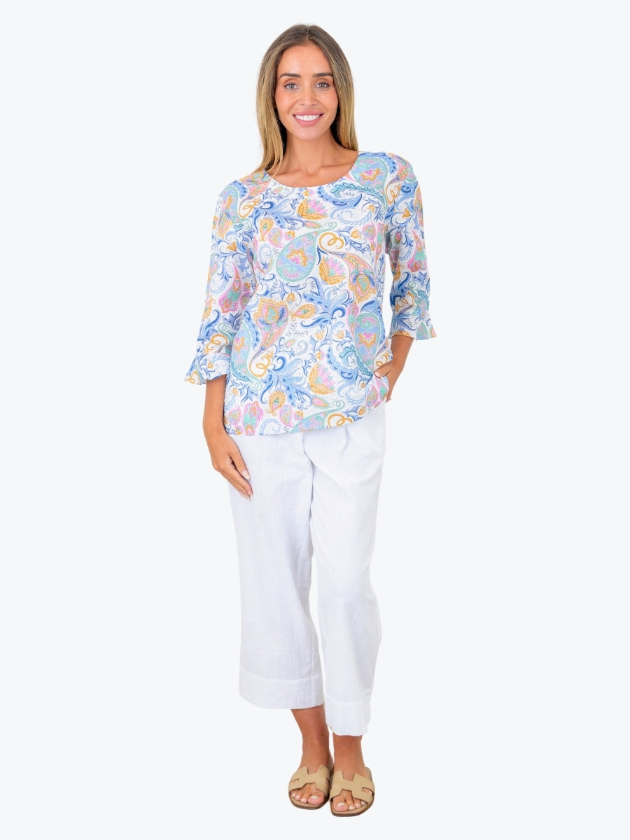 Maglia Fiesta Frill Top | Fiesta Paisley