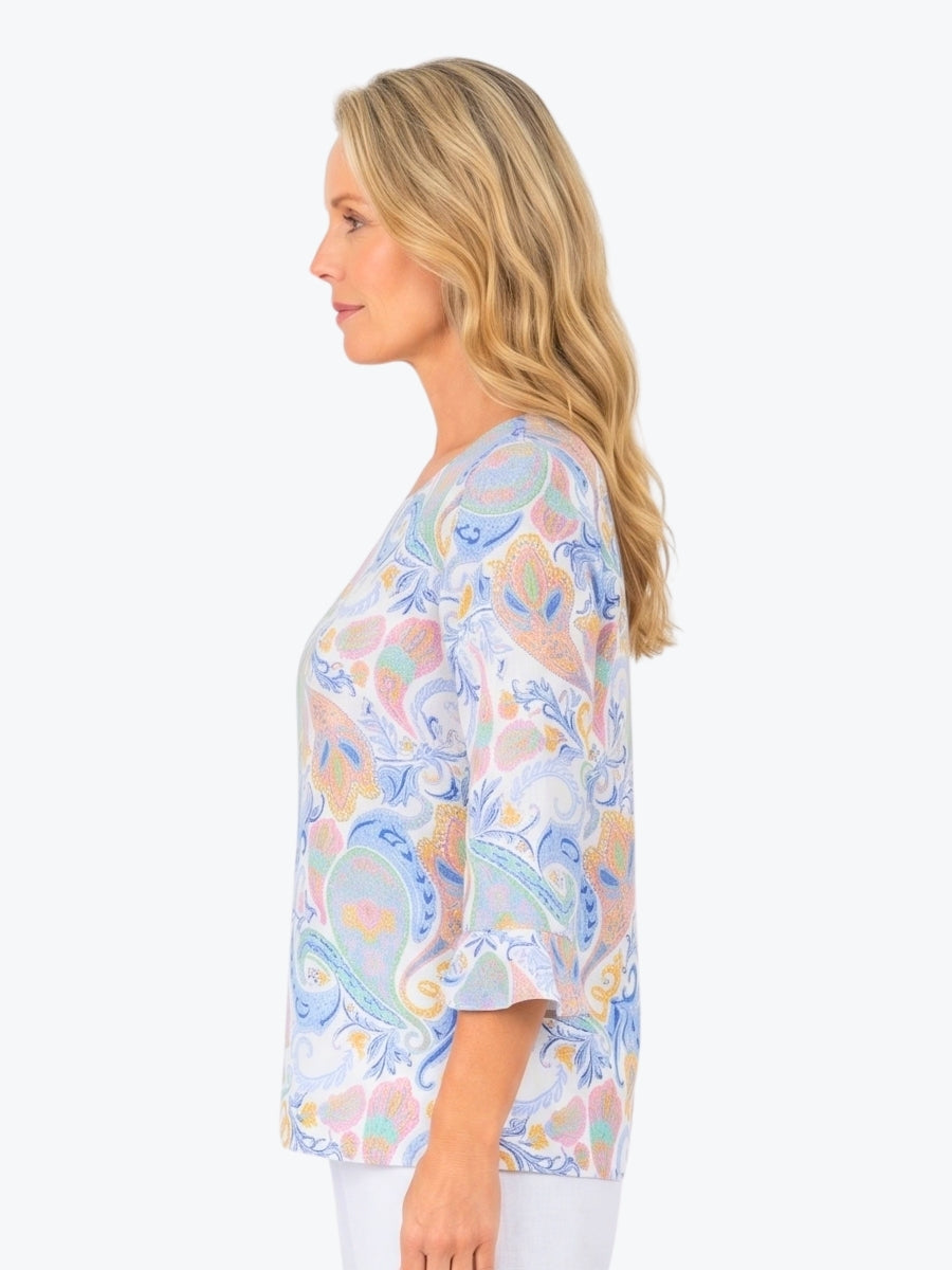 Maglia Fiesta Frill Top | Fiesta Paisley