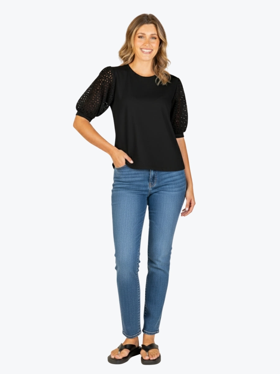 Maglia Lace Sleeve Top S522.600