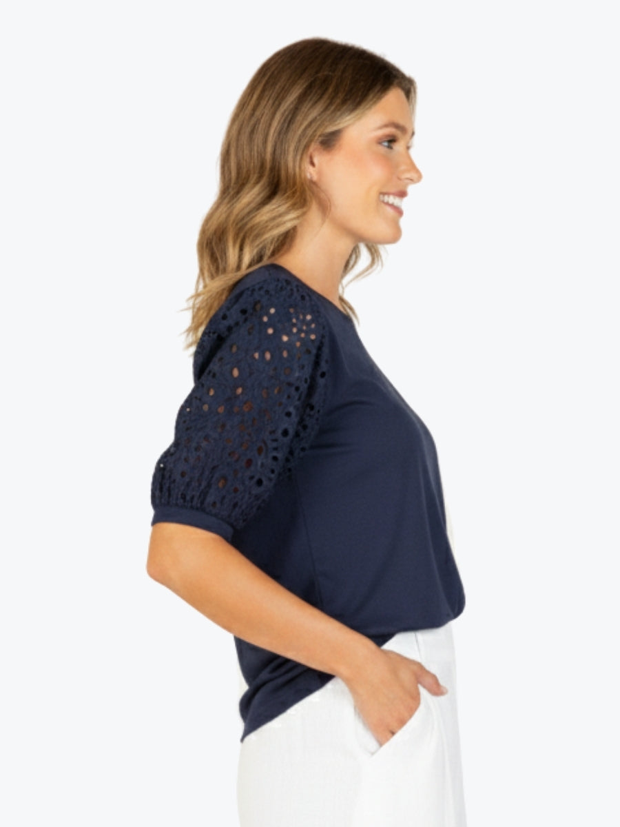 Maglia Lace Sleeve Top S522.600