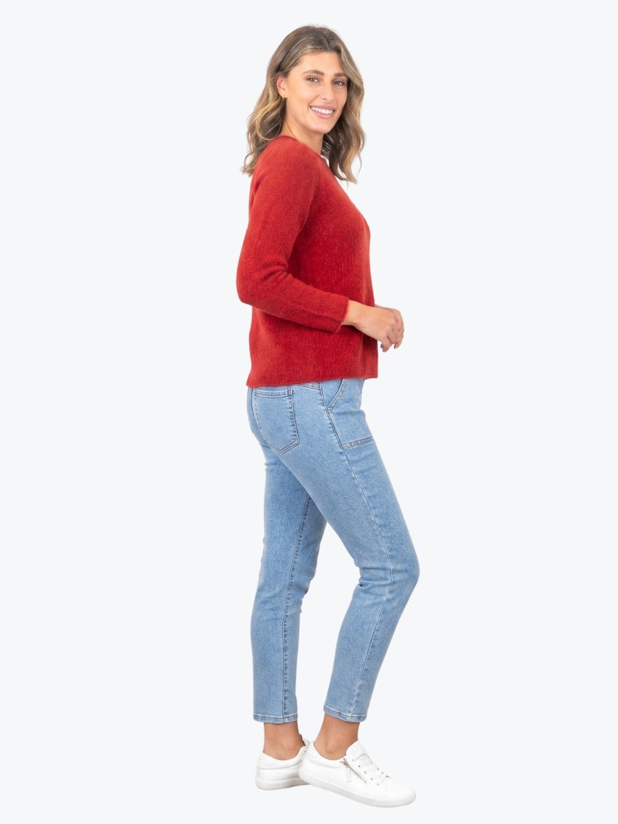 Maglia Merino Angora Pullover | Cardinal