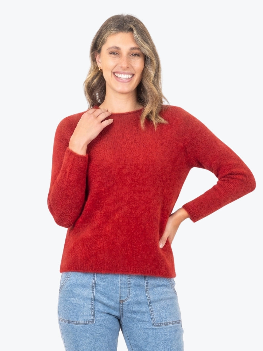Maglia Merino Angora Pullover | Cardinal