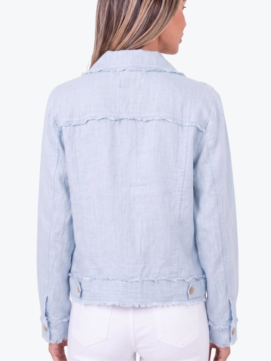 Maglia Lux Abbie Trim Linen Jacket | Powder