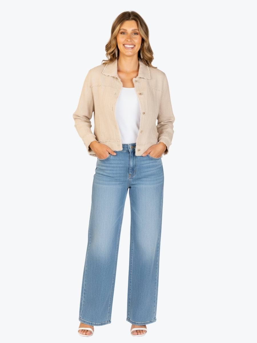 Maglia Lux Abbie Trim Linen Jacket