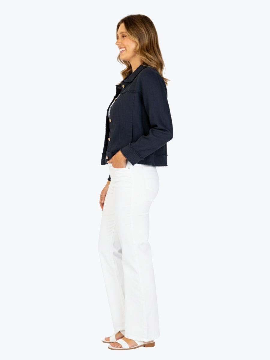 Maglia Lux Abbie Trim Linen Jacket