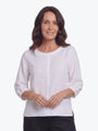 Maglia Lux Annie 3/4 Sleeve Top | White