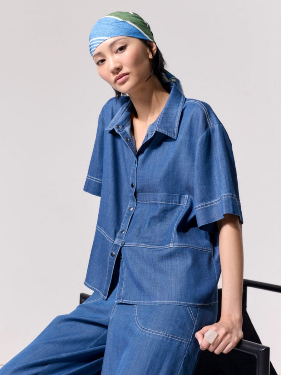 Marco Polo Daydrift Denim Shirt | Light Denim
