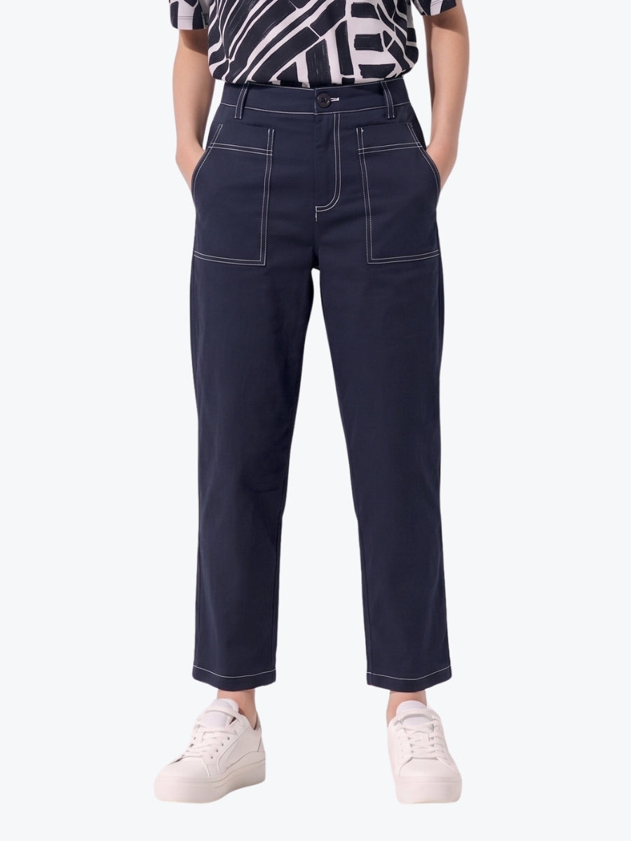Marco Polo Essential Slim Leg Pant | Navy