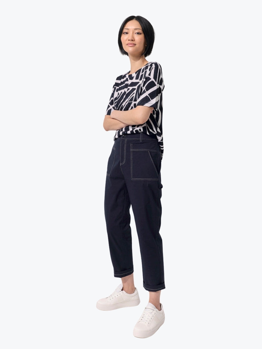 Marco Polo Essential Slim Leg Pant | Navy
