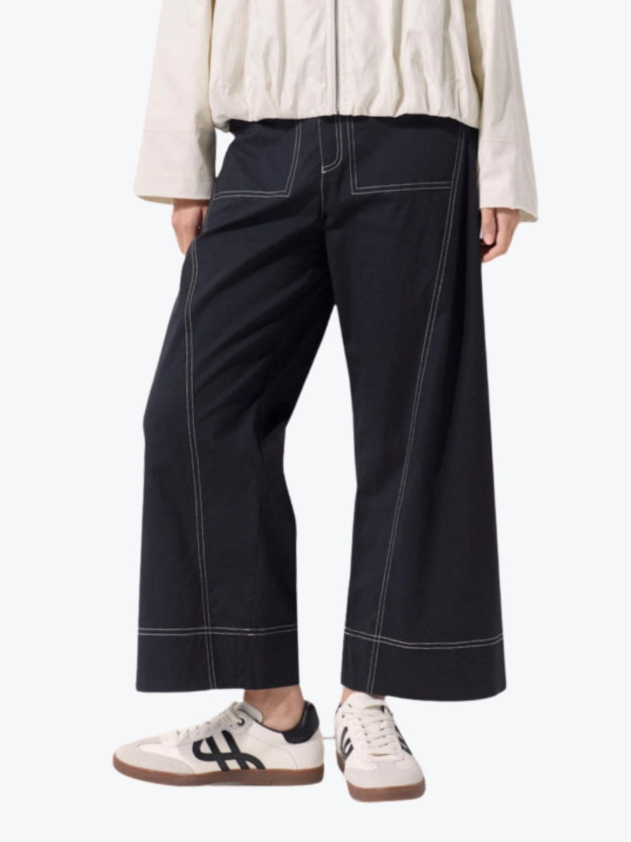 Marco Polo Essential Wide Leg Pant | Black