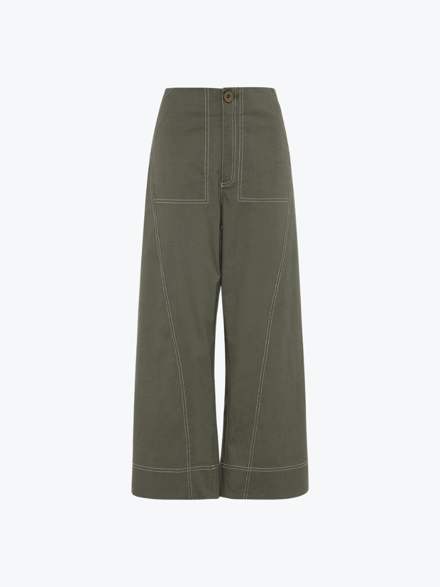 Marco Polo Essential Wide Leg Pant | Khaki