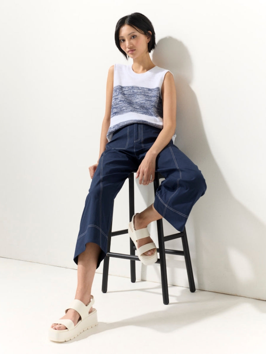 Marco Polo Essential Wide Leg Pant | Navy