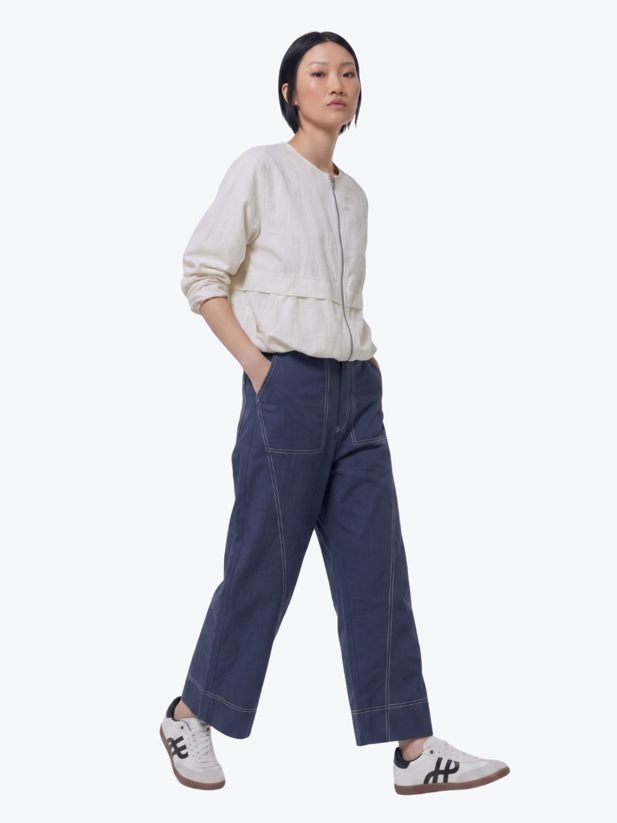 Marco Polo Essential Wide Leg Pant | Navy