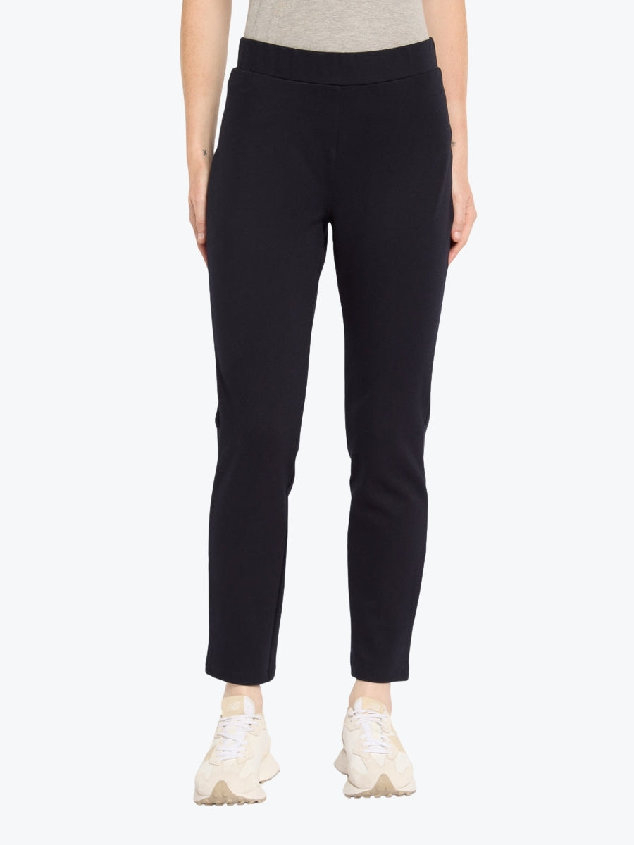 Marco Polo Full Length Pull On Ponte Pant in Navy