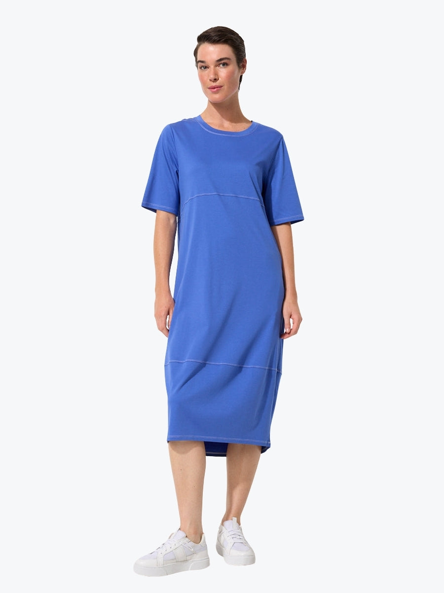 Marco Polo Lantern Dress in Blue Mist