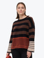 Marco Polo Summit Stripe Sweater | Chestnut Stripe