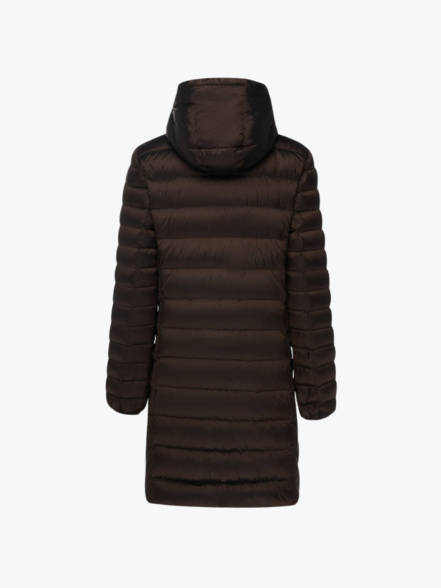 Moke Arnie Reversible Down Coat | Chocolate/Palomino