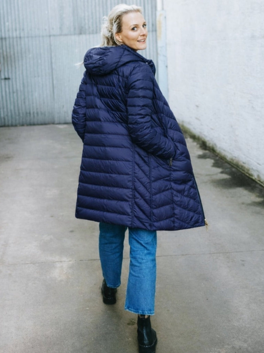 Moke Arnie Reversible Down Coat | Moonlight/Silver