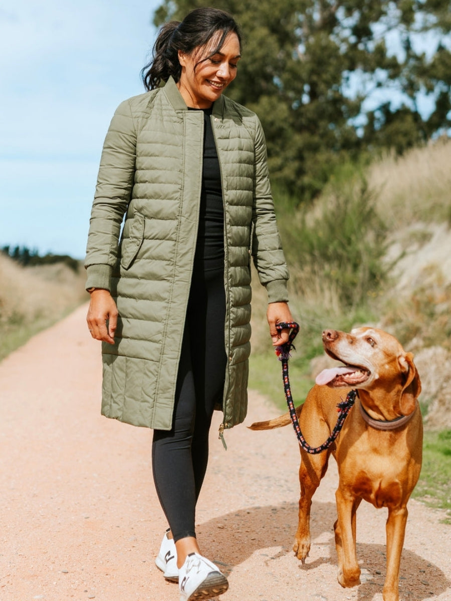 Moke Kaz Puffer Down Coat | Olive Green