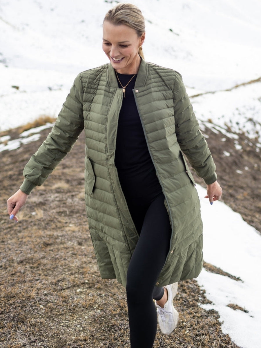Moke Kaz Puffer Down Coat | Olive Green