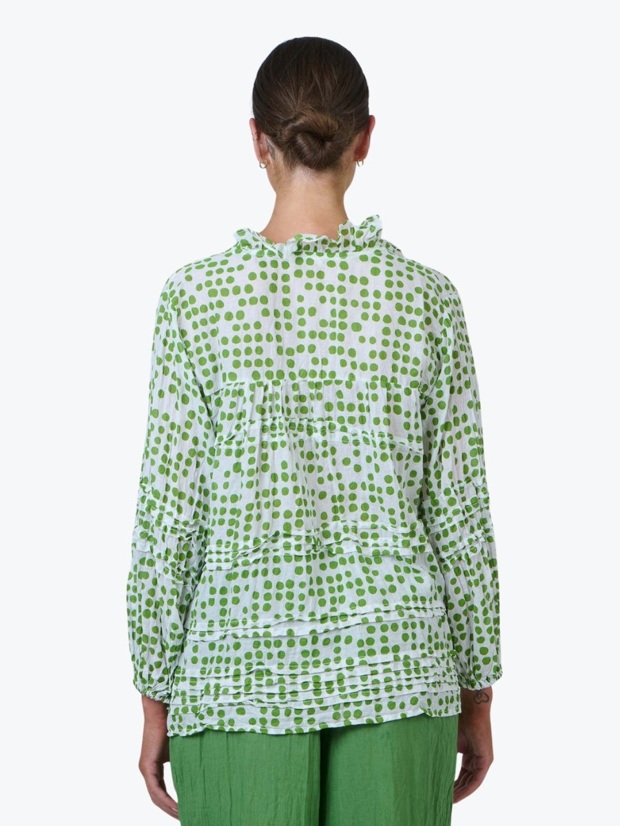 Namastai Crinkle Cotton Frill V Top