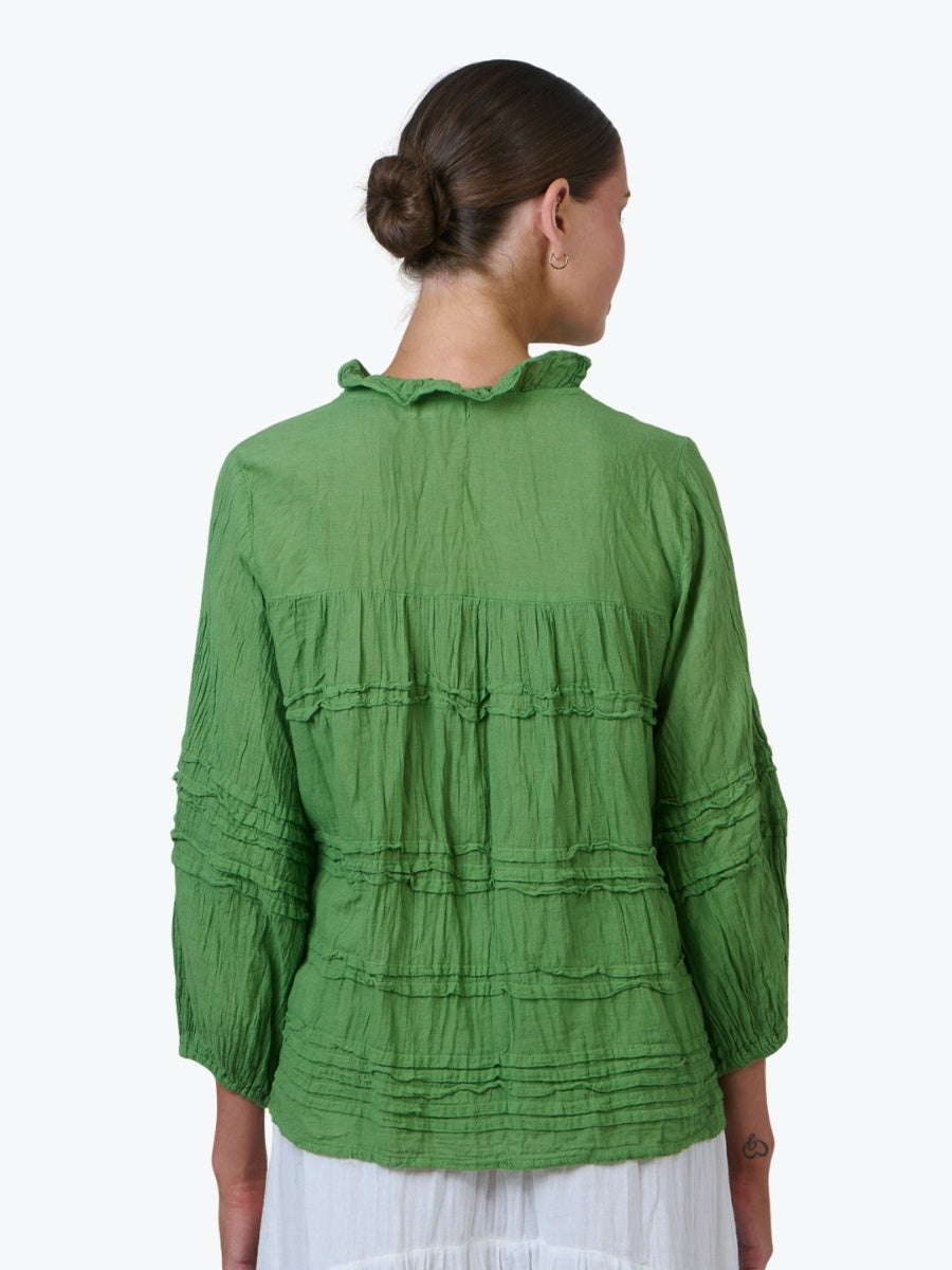 Namastai Crinkle Cotton Frill V Top