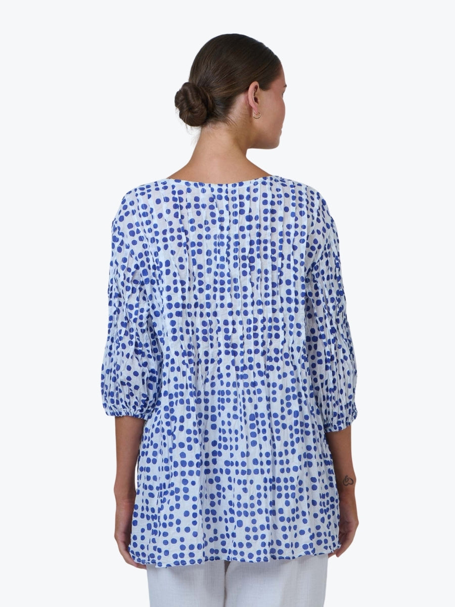 Namastai Pleated Crinkle Cotton Top