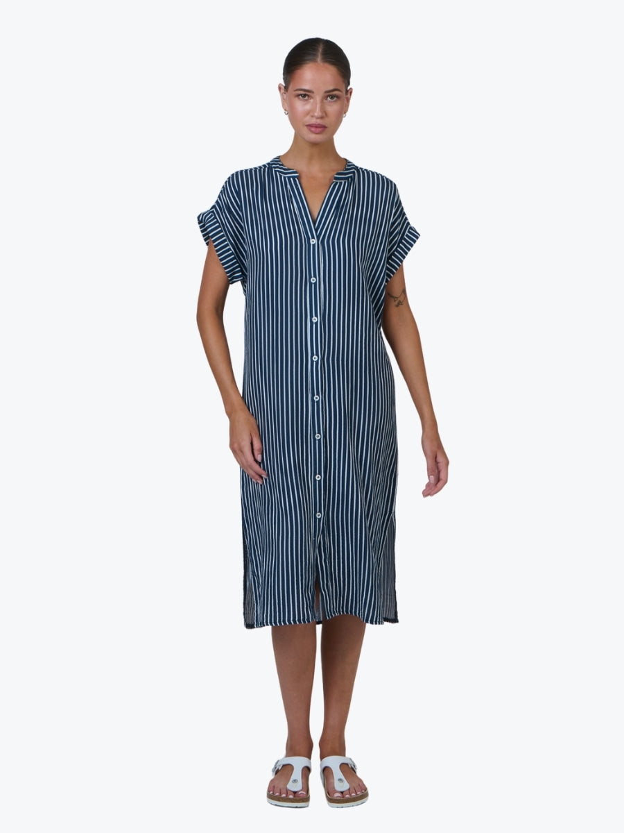 Namatai Striped Shirt Dress in Mooring Lines
