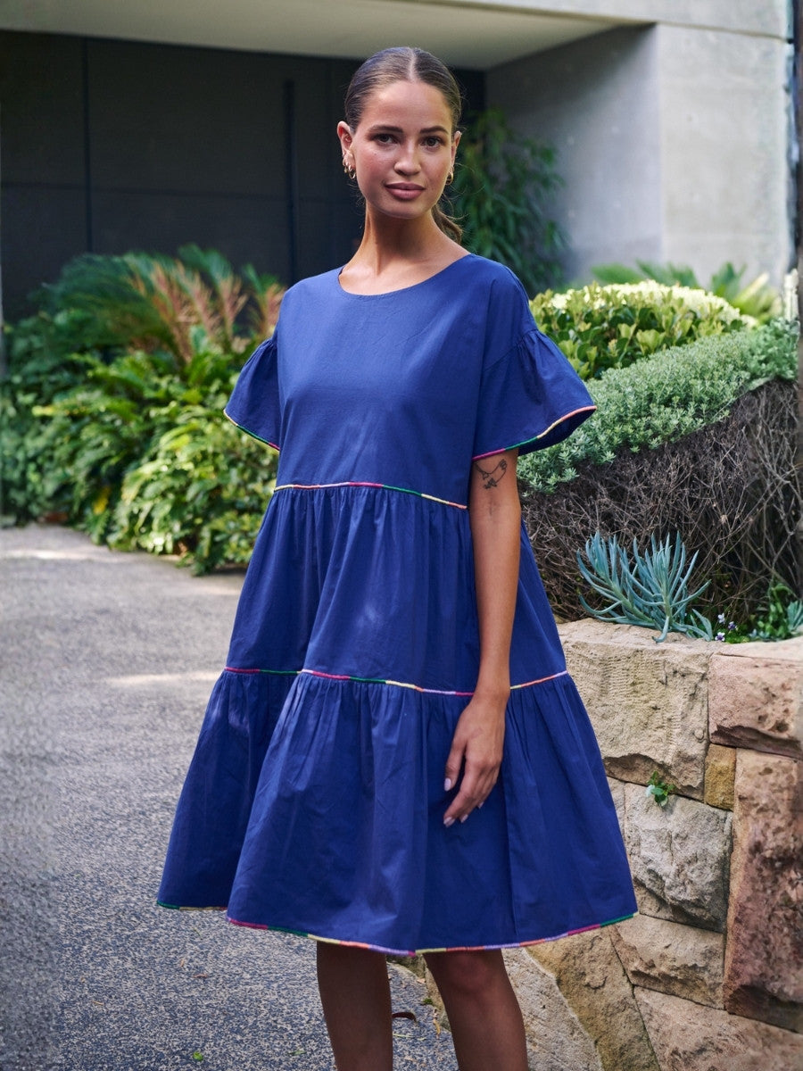 Namastai Tiered Dress in Ink