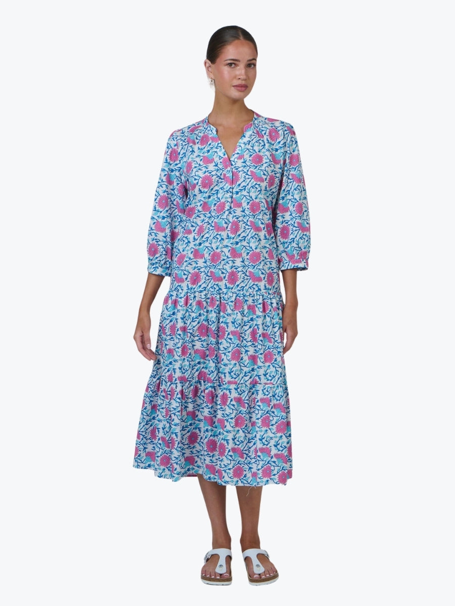 Namastai Tiered Floral Dress in Late Bloomers