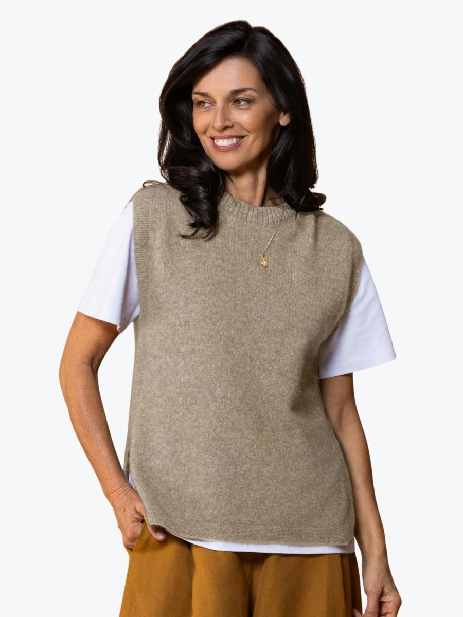 Noble Wilde Kowhai Vest | Oyster
