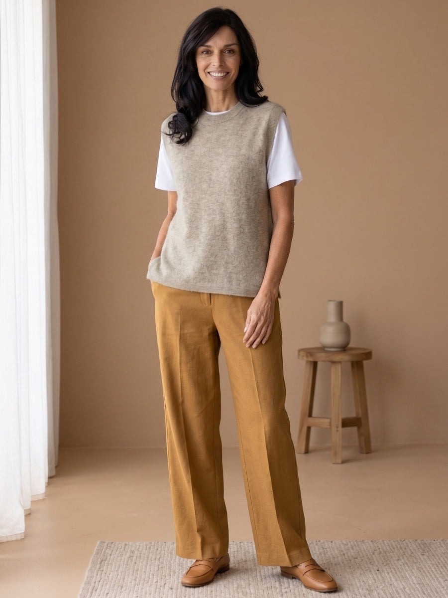 Noble Wilde Kowhai Vest | Oyster