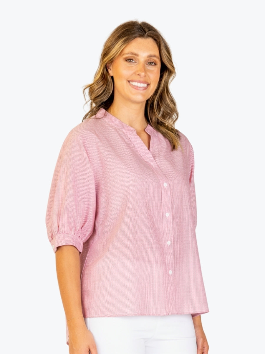 Renoma Bella Stripe Shirt in Pink