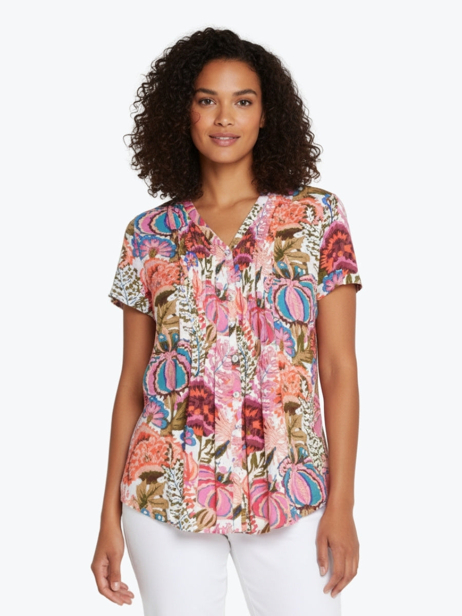 Renoma Pintuck Shirt in Chloe