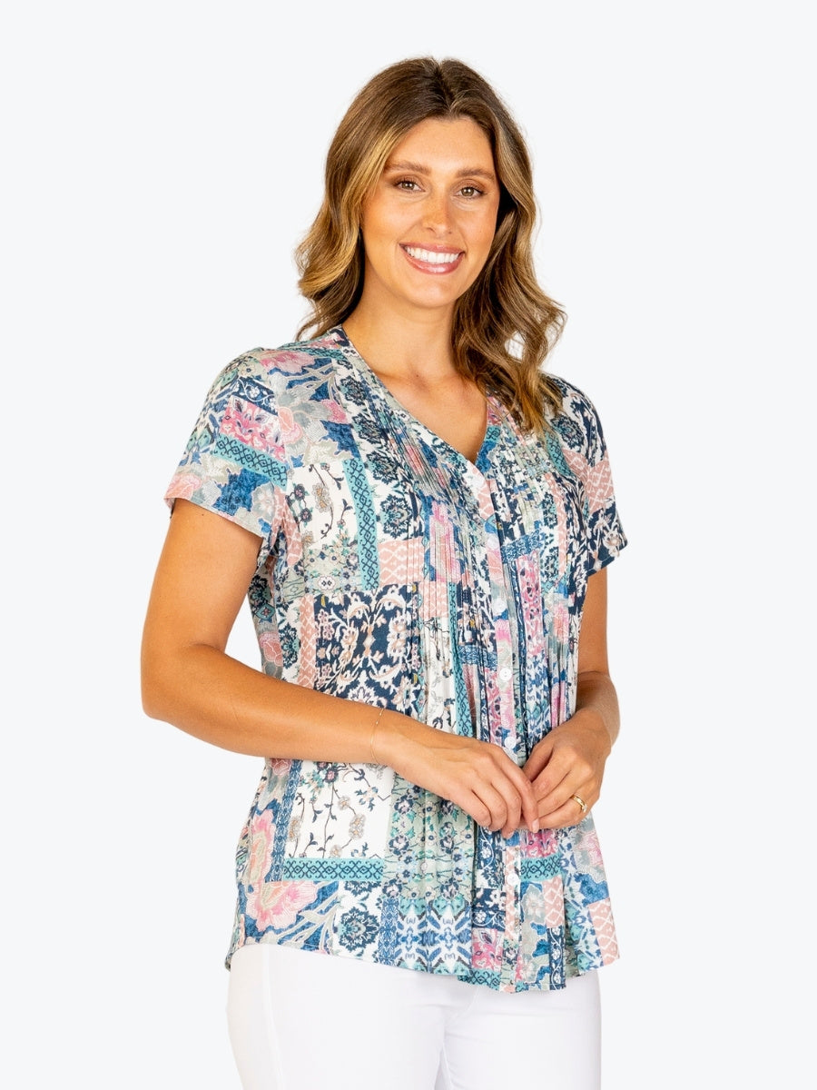 Renoma Pintuck Shirt in Mary