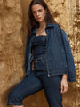 SASS Kumi Zip Denim Jacket | Rinse Wash