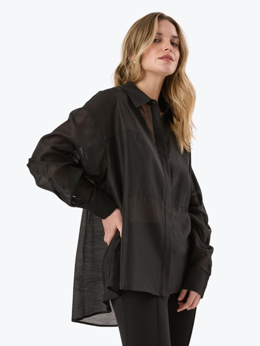 SASS Val Oversized Shirt | Black