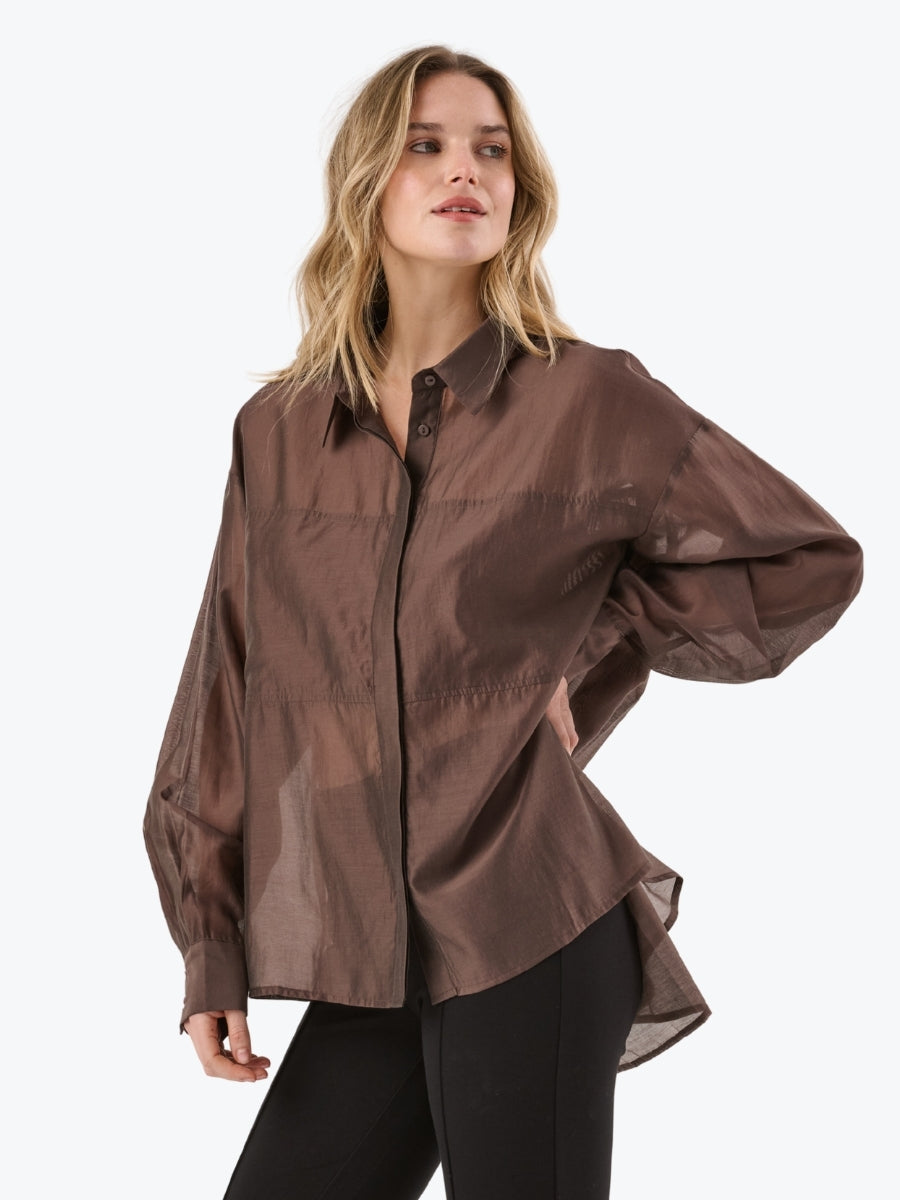 SASS Val Oversized Shirt | Chocolate