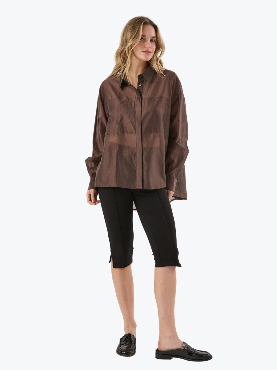 SASS Val Oversized Shirt | Chocolate