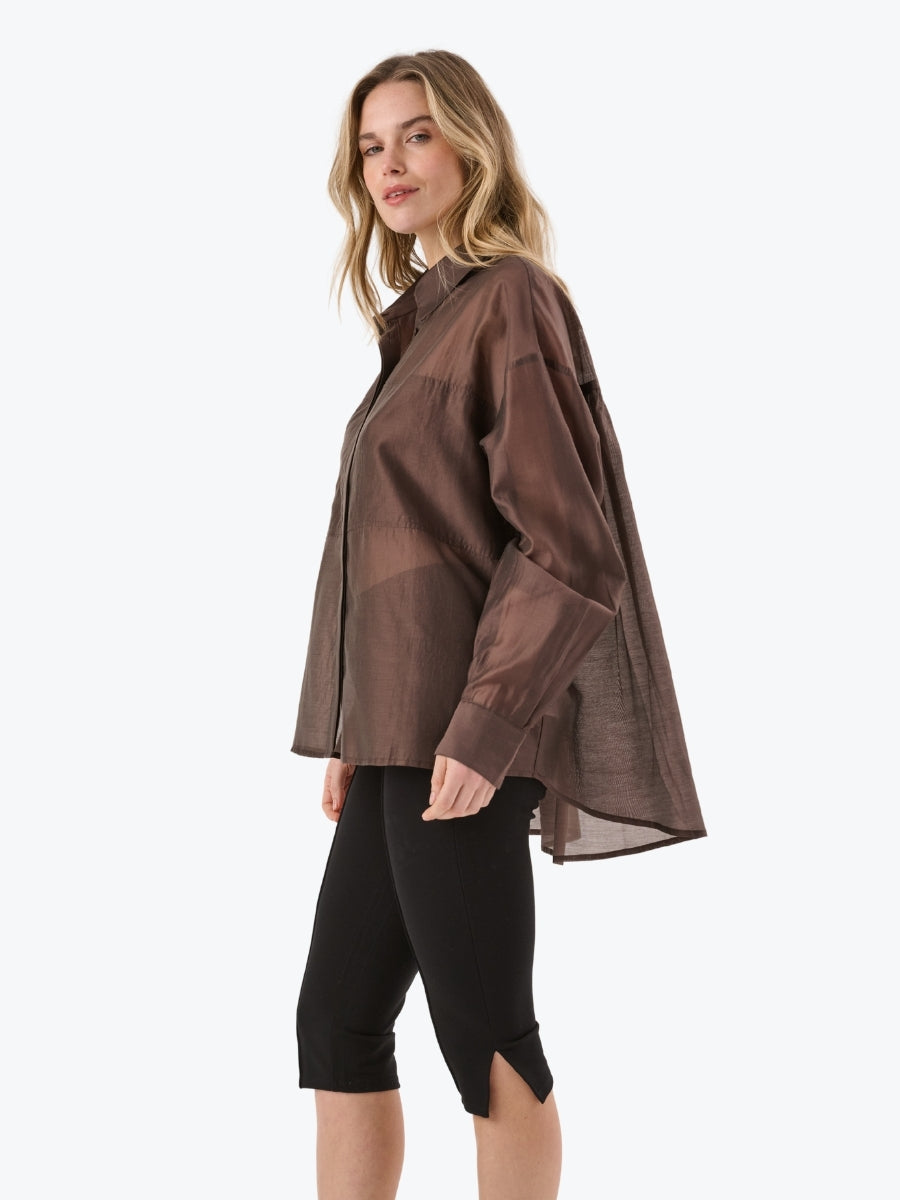 SASS Val Oversized Shirt | Chocolate