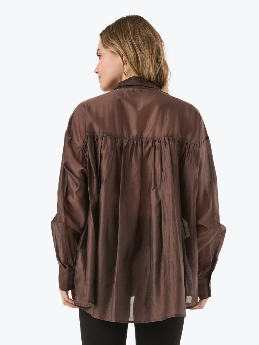 SASS Val Oversized Shirt | Chocolate