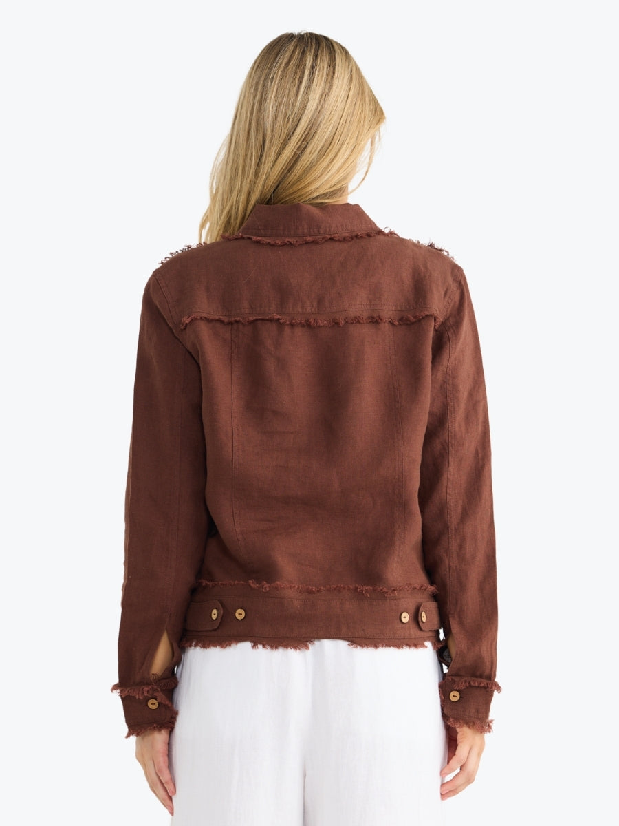 The Shanty Monza Jacket | Chocolate Linen