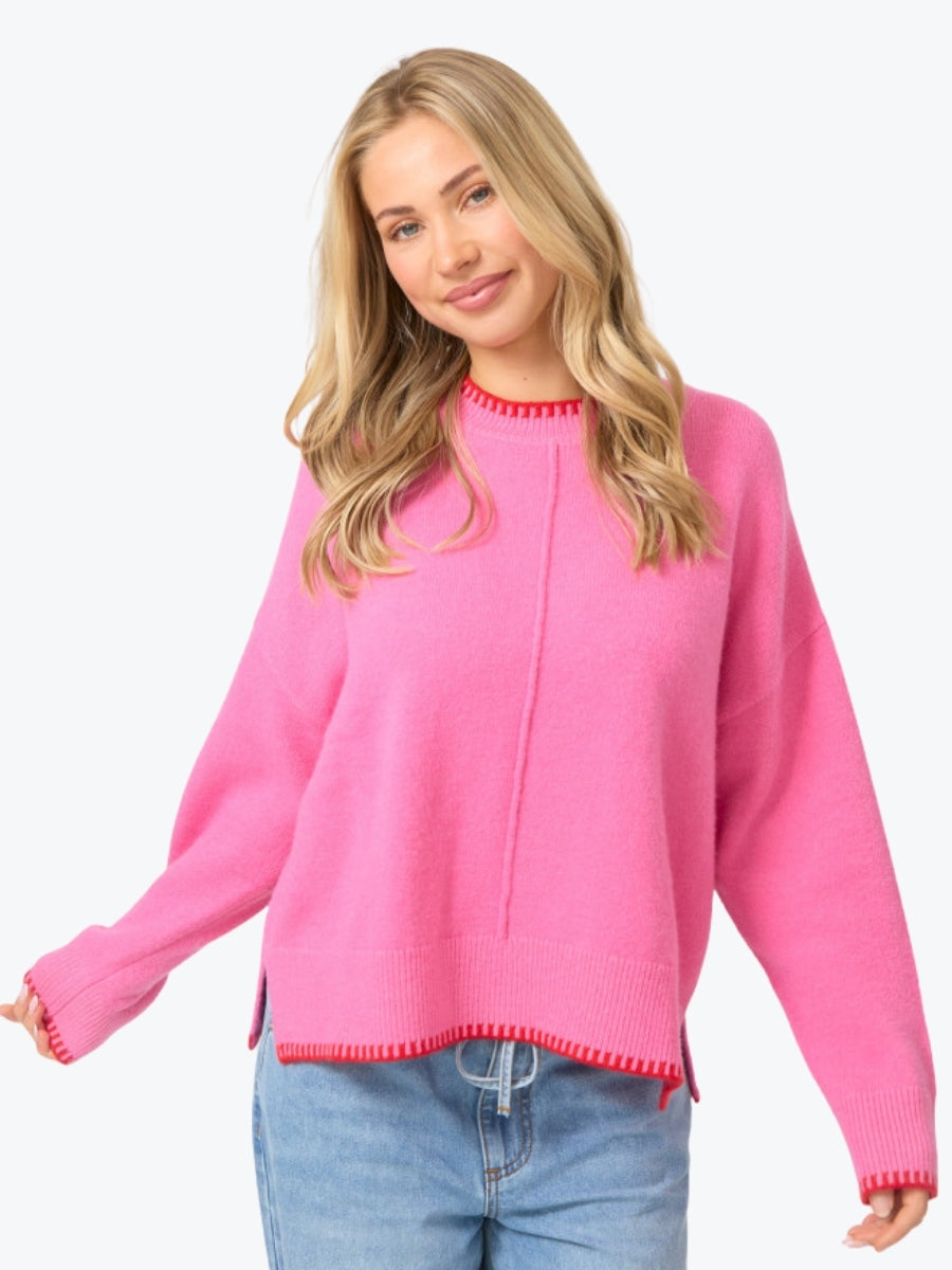 Stella + Gemma Briar Jumper | Pink/Red