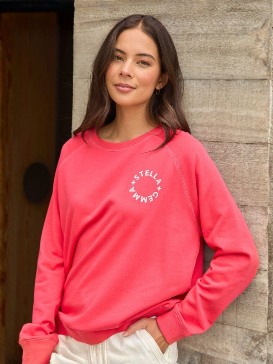 Stella + Gemma Classic Sweat | Deep Coral Small Rotation